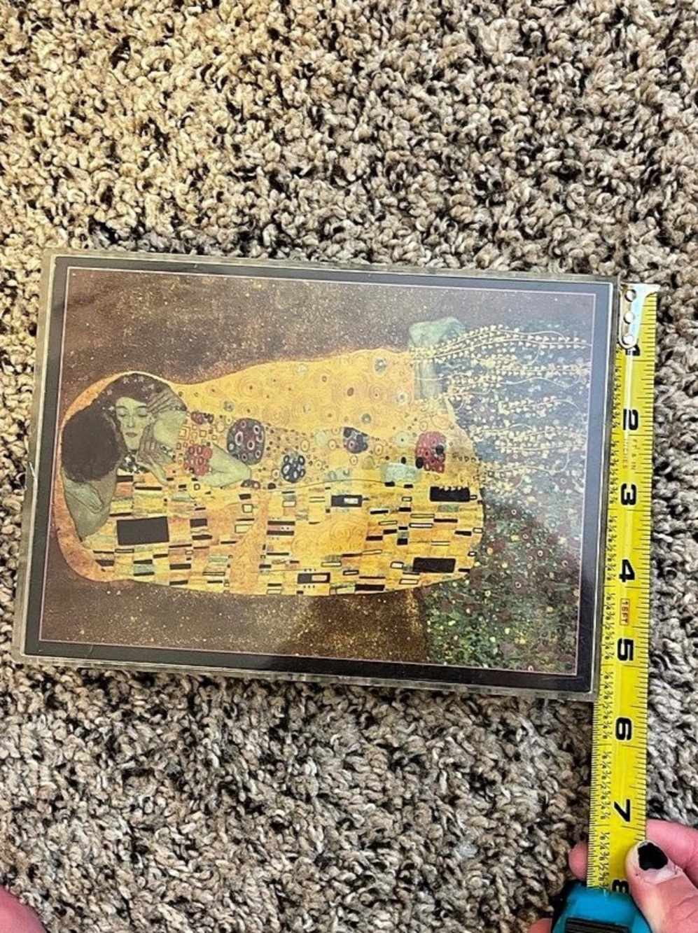 Klicka The Kiss 5 x 7 Gold & Brown Plaque